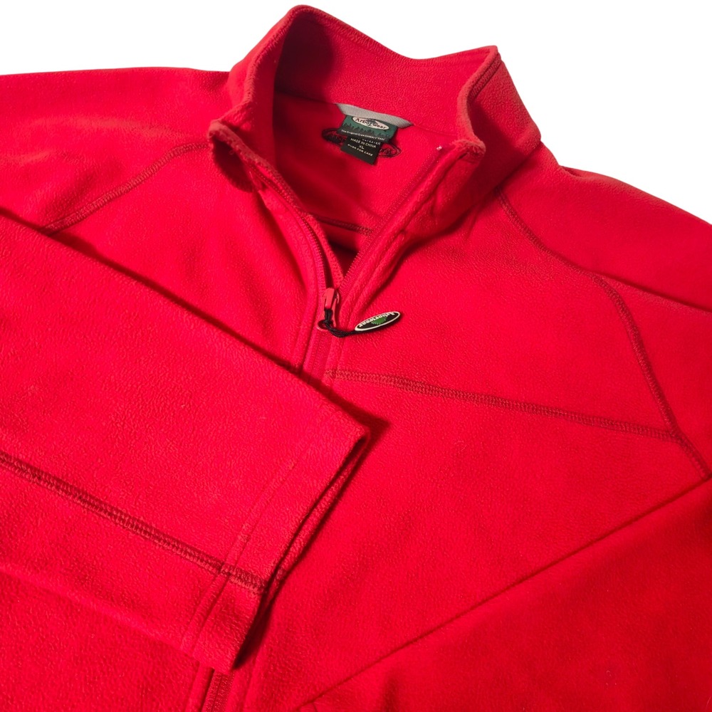 Arborwear Fleece Jacket Mens XL Red Full Zip Mock Neck Outdoor‎ Workwear tree